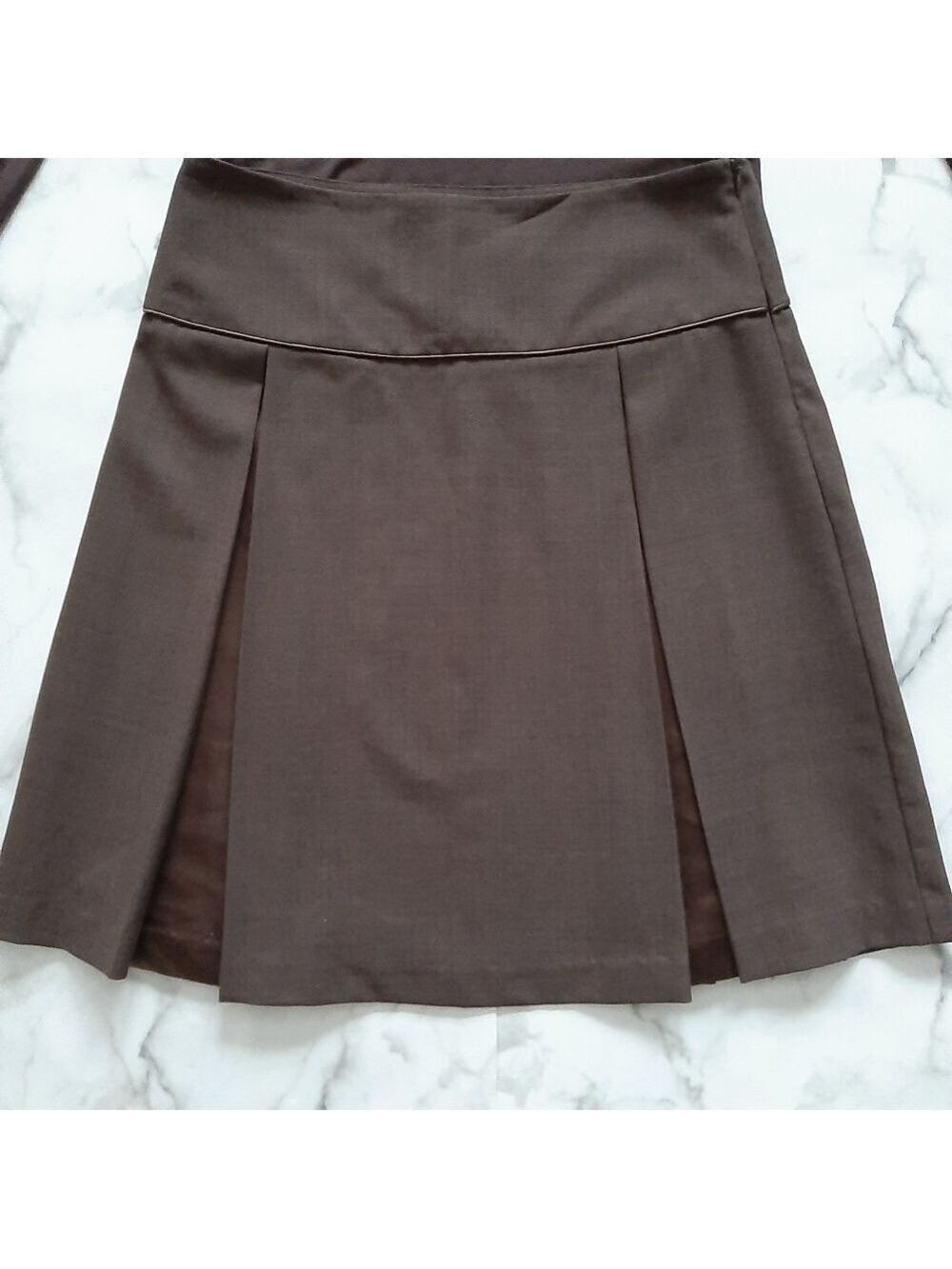 Designer Box Pleat A Line Skirt